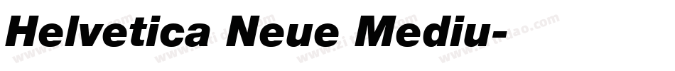 Helvetica Neue Mediu字体转换
